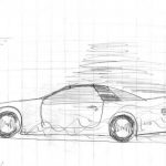 Car design sketches