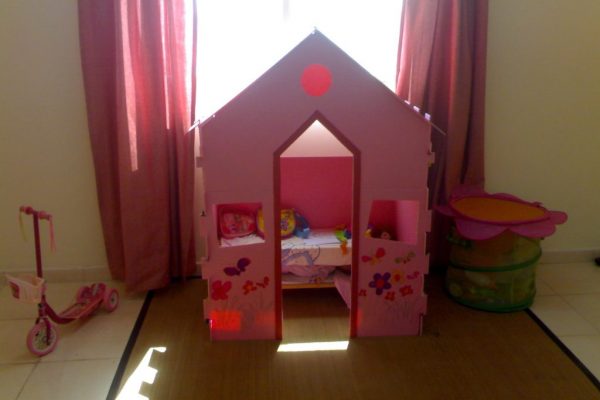 Homemade girl playhouse