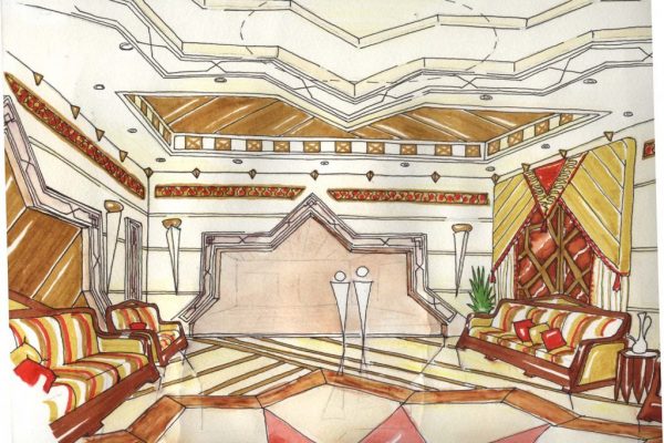 My early Interior design sketches