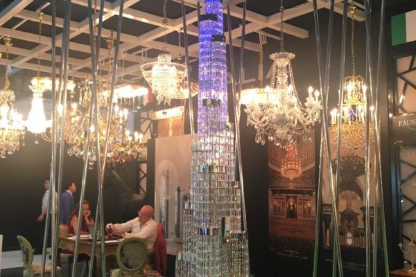 Litted Crystal Statue of Burj Khalifa
