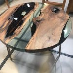 Natural one and 2 pcs wood tables