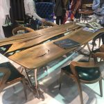 Natural one and 2 pcs wood tables