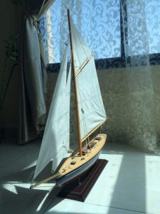 Sail Yacht wood scale model