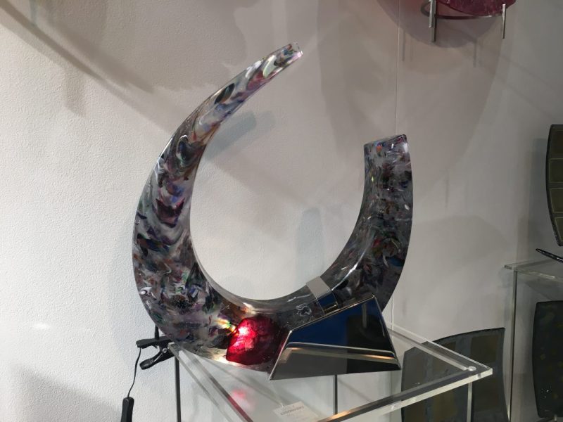 Decorative glass and metal sculptures