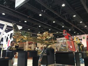 Gazelle Helicopter Golden scale models @ The International Hunting Exhibition Abu Dhabi