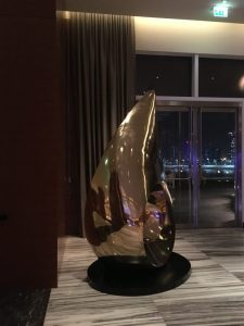 Huge sculpture in main lobby @ Rosewood Hotel Al Maryah island Abu Dhabi