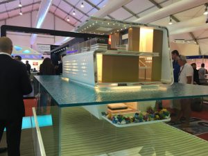 Seahorse floating house scale model @ Dubai Boat Show