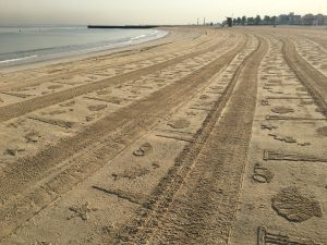 Beach Sand cleaning with style @ Jumeirah beach Dubai