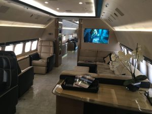 Cool interior of BBJ Private Jet based on Boeing 737