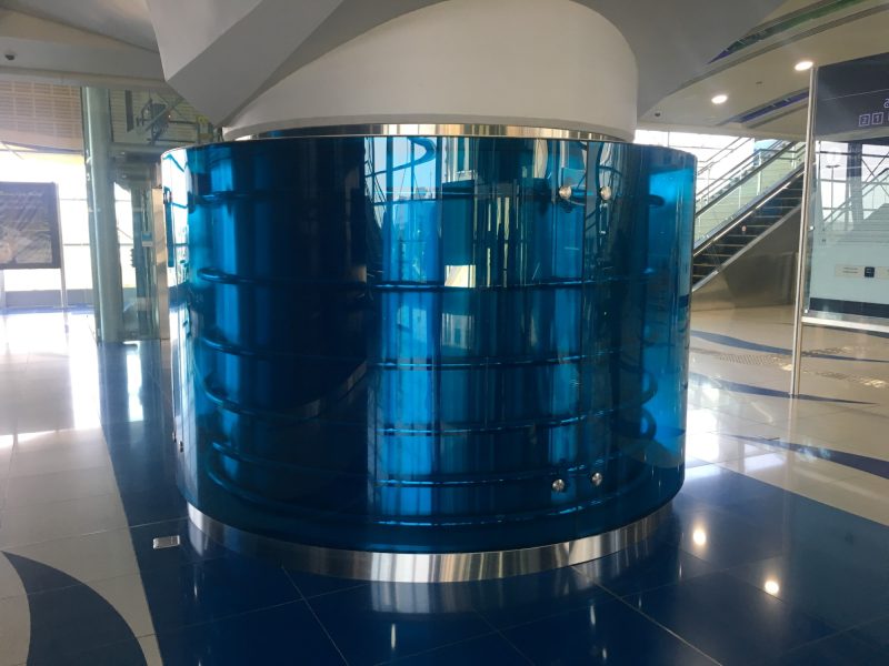 Glass cladding @ Dubai Metro station