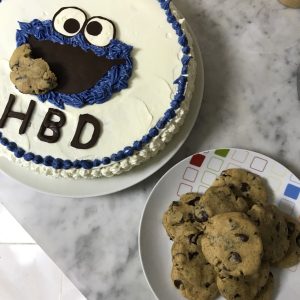 Home Made Kookie monster birthday cake