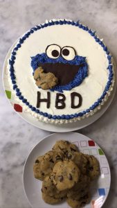 Home Made Kookie monster birthday cake