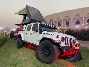 Customized JEEP Gladiators with Camping gear